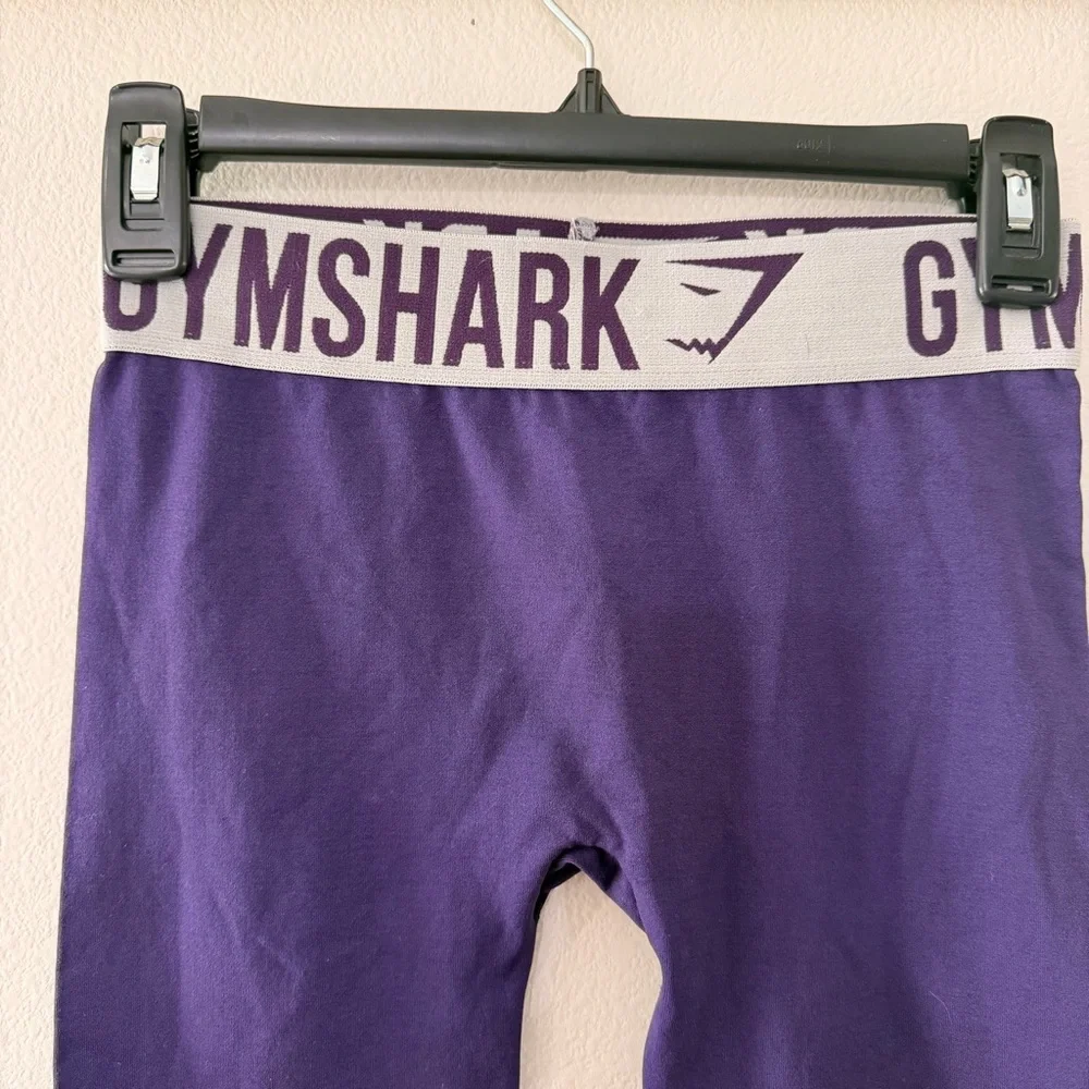 Gymshark High Waisted Leggings Purple Seamless Workout XS Activewear - Picture 3 of 7